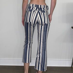 Lucky Brand Navy/White cropped flare Jean